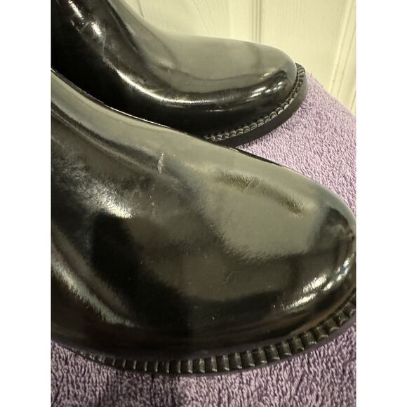 MICHAEL KORS Sutter Black MK Monogram Rain Boots Women’s 8 Waterproof - Picture 12 of 13